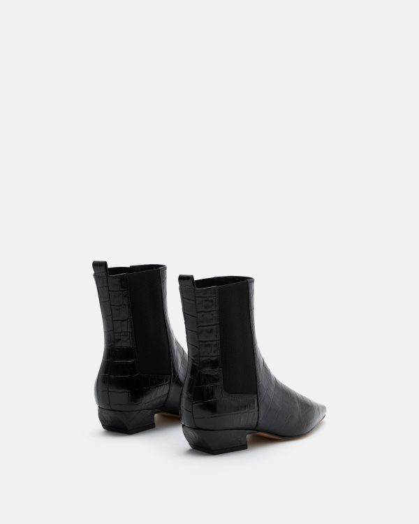 BOTTINES KEY/CROCO NOIR - Image 3
